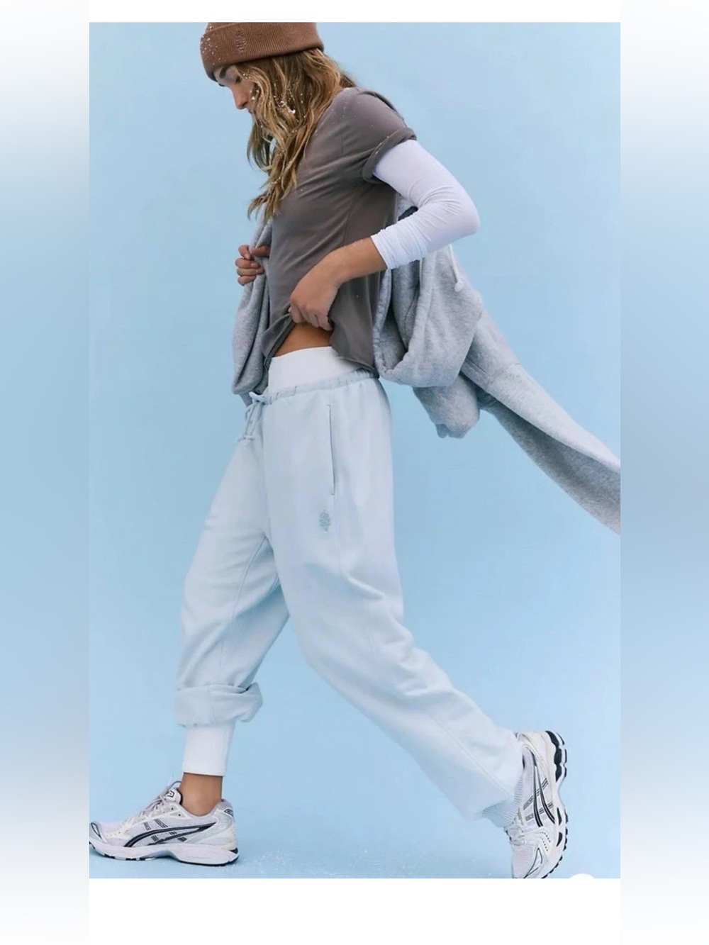 FREE PEOPLE FP MOVEMENT Arctic Snow Freestyle PANTS SWEATPANTS SZ Small